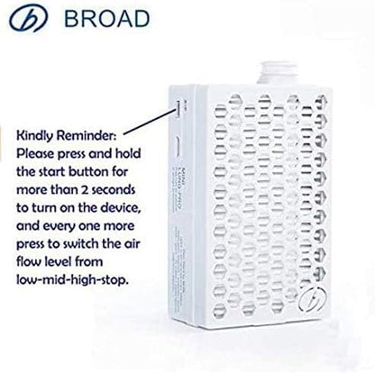 BROAD Breathe Easier AirPro Mask Rechargeable Reusable Air Purifying Respirator with a HEPA Filter