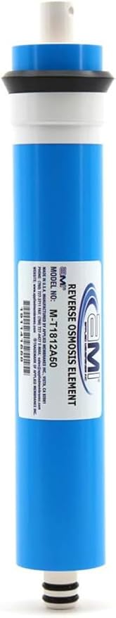 APPLIED MEMBRANES INC. 50 GPD Reverse Osmosis Membrane | RO Membrane Water Filter Replacement for Reverse Osmosis Water Filtration System | 1.8” x 12” Universal Compatibility | Made in USA