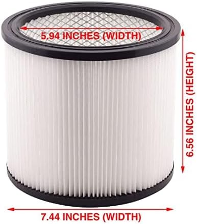 HEPA Cartridge Replacement Filter Compatible with Shop-Vac Filters 90304 9030400 903-04-00 9034, 5 Wet/Dry Vacuum Cleaners 5 Gallon and above. (2 PAck)