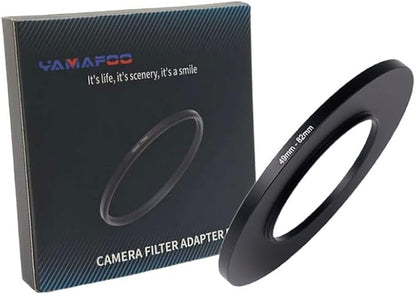 YAMAFOO 49mm to 82mm Step-Up Ring/Step Down Rings Filter Adapter for All Brands UV ND CPL Metal Ring Step-Up Rings Adapter Filter,Black (49-82)