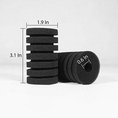 UPETTOOLS Aquarium Biochemical Sponge Filter Ultra Quiet Aquarium Air Pump Bio Sponge Fish Tank Foam Filter Comes with 4/2 Sponges 4/2of Bio Ceramic Media Balls