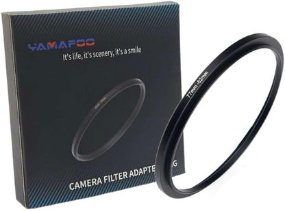 YAMAFOO 77mm to 82mm Step-Up Ring/Step Down Rings Filter Adapter for All Brands UV ND CPL Metal Ring Step-Up Rings Adapter Filter,Black (77-82)