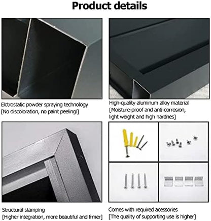 Aluminum Air Conditioner Cover, Privacy Fence Screen, Outdoor Condenser Protective Cover, Freestanding Louvered Space Divider, Trash Can Enclosure & Flower Stand, Suitable for Outdoo