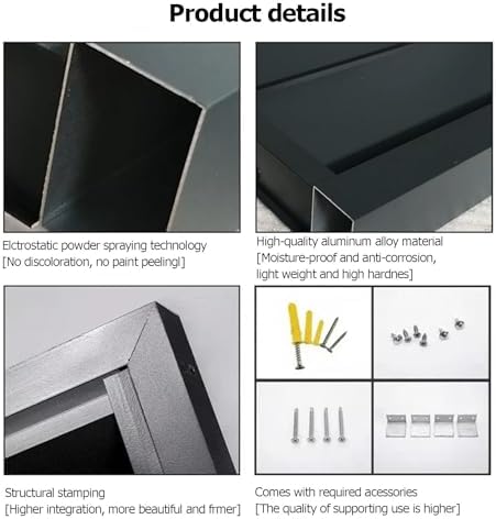 Aluminum Air Conditioner Cover Exterior Air Conditioning Unit Cover Air Conditioner Fence Screen Privacy Fence Trash Can Enclosure Outdoor Condenser Protective (Gray 110x60x80cm)
