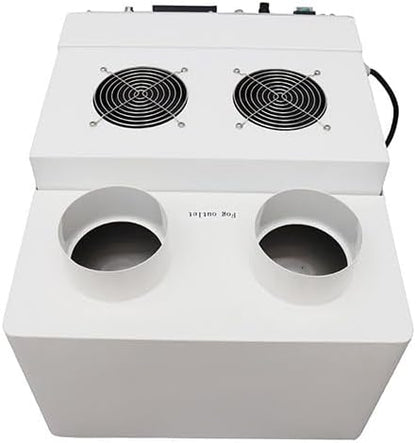 Commercial Ultrasonic Humidifier 12kg/h Portable Continuous Cool Mist Maker Industrial Humidifier with Humidistat and Remote Sensor for Greenhouse Large Room Two Mist Outlet