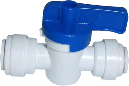 Food-Grade Quick Connector Push-In Tube Fitting,5/16" to 1/4" O.D. Reducing Shut Off Valve for Reverse Osmosis Water Filter Purifier (Pack of 10)