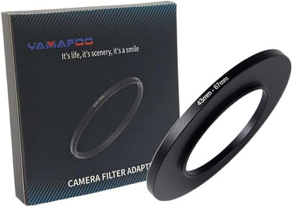 YAMAFOO 43mm to 67mm Step-Up Ring/Step Down Rings Filter Adapter for All Brands UV ND CPL Metal Ring Step-Up Rings Adapter Filter,Black (43-67)