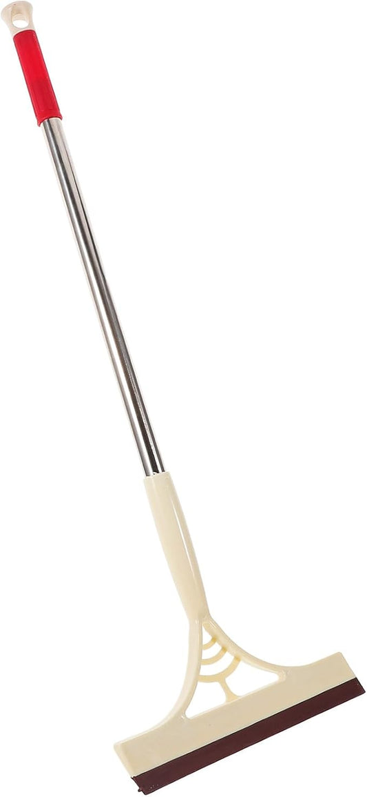 Toyvian Multifunction Window Washing Squeegee Scraper with Water-Resistant Blade, Dry and Wet Glass Cleaner Tool, Khaki, Suitable for Home Bathroom Kitchen Tile Shower Door Cleaning