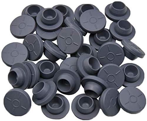 [64 pcs Synthetic Filter Paper Stickers (20mm Diameter)]+[64 pcs Self Healing Injection Ports (20mm Vial Rubber Stop)]