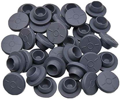 [64 pcs Synthetic Filter Paper Stickers (20mm Diameter)]+[64 pcs Self Healing Injection Ports (20mm Vial Rubber Stop)]