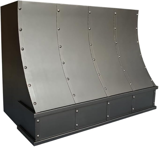 CT Copper Tailor Sloped Copper Vent Hood Wall Mount,60'' W,48''H,1260 CFM Exhaust Fan,Stainless Steel Vent,LED Light,Dishwasher-Safe Baffle Filters,VH8TR1