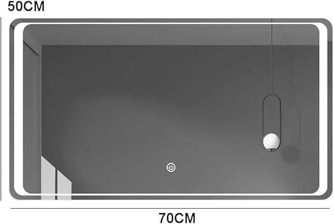 Backlit LED Illuminated Bathroom Mirror - Wall Mirrors with Demister Pad/Sensor Touch Switch Rectangle Makeup Mirror for Vanity Living Room Bedroom
