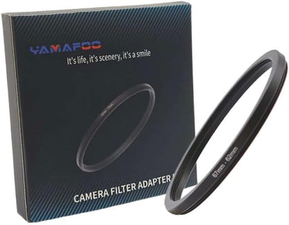 YAMAFOO 67mm to 62mm Step-Up Ring/Step Down Rings Filter Adapter for All Brands UV ND CPL Metal Ring Step-Up Rings Adapter Filter,Black (67-62)