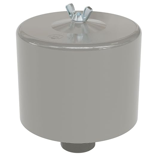 Solberg FS-19P-125™ Inlet Compressor Air Filter Silencer, 1-1/4" MPT Outlet, 6-5/8" Height, 6" Diameter, 70 SCFM, Made in the USA