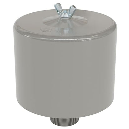 Solberg FS-19P-125™ Inlet Compressor Air Filter Silencer, 1-1/4" MPT Outlet, 6-5/8" Height, 6" Diameter, 70 SCFM, Made in the USA