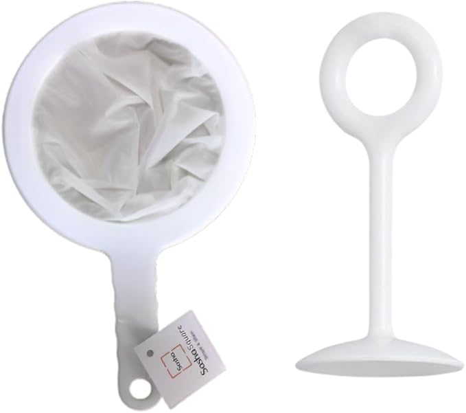 Kitchen Ultra-Fine Nylon Mesh Strainer I Filter Spoon Sieve For Soy Milk, Coffee, Milk, Yogurt, Juice, Enzymes, Honey, Wine, Rice Milk, Tofu brain