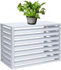 Aluminum Air Conditioner Cover, Privacy Fence Screen, Outdoor Condenser Protective Cover, Freestanding Louvered Space Divider, Trash Can Enclosure & Flower Stand, Suitable for Outdoor