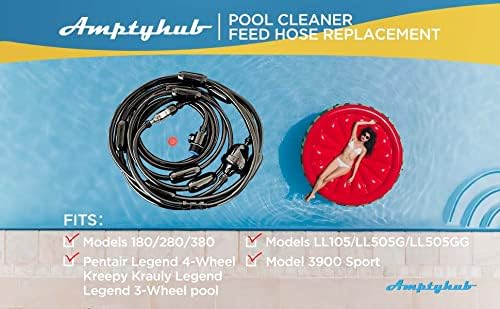 G6 Pool Cleaner Feed Hose Replacement for Zodiac Polaris 280 380 Black Max pool cleaner (Not compatiable With Polaris 360)
