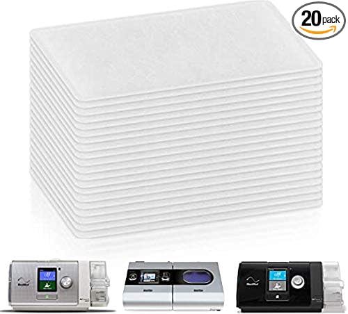 20 Pack CPAP Filters ResMed Premium Disposable Air Filter Universal Replacement Filter Fits ResMed Airsense10 Aircurve10 Airstart 10 ResMed S9 Series CPAP Standard Machines
