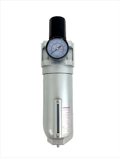 FR926N 3/4" Industrial Pressure Regulator/Particulate Filter Water Trap Manual Drain - for Compressed Air Treatment - Air Pressure Regulators Combo - 160 CFM Flow Rate, 250 PSI Max Input, 11 oz