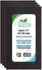 Breathe Naturally - Carbon Filters Compatible with Idylis F AC-38 Series Air Purifiers - Made for Idylis F AC-38/560885 Series - Made in USA - Odor Control for Air Purifiers(4 Pack Carbon Filter)