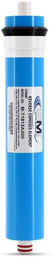 APPLIED MEMBRANES INC. 200 GPD Reverse Osmosis Membrane | RO Membrane Water Filter Replacement for Reverse Osmosis Water Filtration System | 1.8” x 12” Universal Compatibility | Made in USA