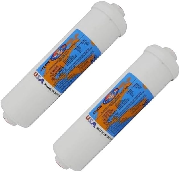 IPW Industries Inc-Omnipure - (K5522-CC) - 10" x 2.5" 5 Micron Carbon Block Inline Filter 3/8" NPT 2 Pack