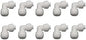 YZM Quick Connect fittings RO Water Filters Pack of 10 ( Elbow, 1/4" to 3/8" Tube OD)