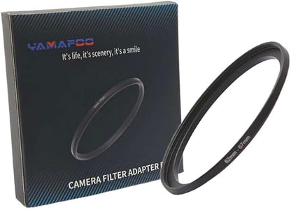 YAMAFOO 62mm to 67mm Step-Up Ring/Step Down Rings Filter Adapter for All Brands UV ND CPL Metal Ring Step-Up Rings Adapter Filter,Black(62-67)