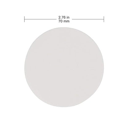 Labasics Qualitative Filter Paper Circles, 70 mm Diameter Cellulose Filter Paper with 15-20 Micron Particle Retention Medium Filtration Speed, Pack of 100