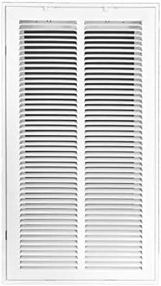 Venti Air 12" X 24" Steel Return Air Filter Grille with MERV 11 Filter Pre-Installed - Removable Face/Door for 1 inch Filters - HVAC Duct Cover Grill [Outer Dimension: 14.5"W X 26.5" H]