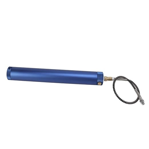 High Pressure Air Filter Oil Water Separator, Compressor Filtration System, 4500psi Aluminium Alloy L340mm OD50mm Blue, Oil Water Filter with Safety Valve for Diving and Industrial