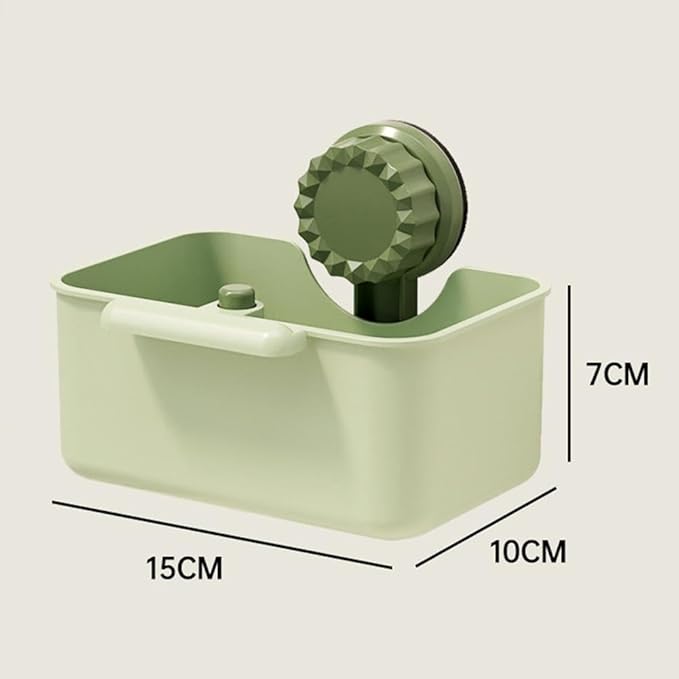 Kitchen Sink Strainer Drainer Basket with Suction Cup,Food Waste Filter Basket,Sponge Brush Holder for Kit-chen Home,Efficient Kitchen Waste Management (White)