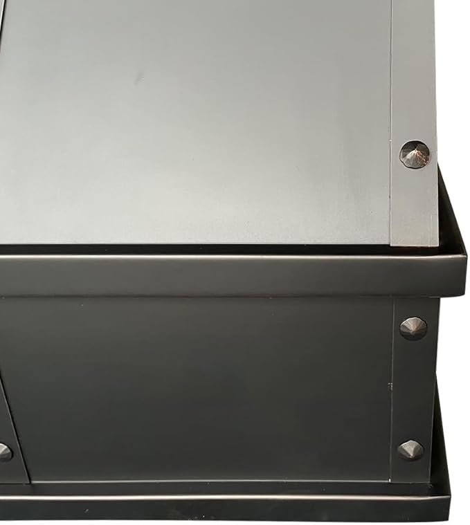 CT Copper Tailor Sloped Copper Vent Hood Island Mount,48'' W,27''H, 1150 CFM Exhaust Fan,Stainless Steel Vent,LED Light,Dishwasher-Safe Baffle Filters,VH8TR1