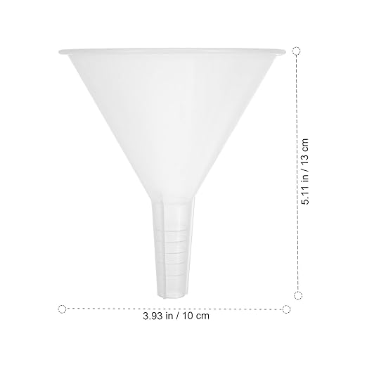Veemoon 5pcs 100mm Plastic Scientific Triangle Funnels, Laboratory Pp Filling and Filter Funnels for Precise Liquid Transfer and Experiment Use