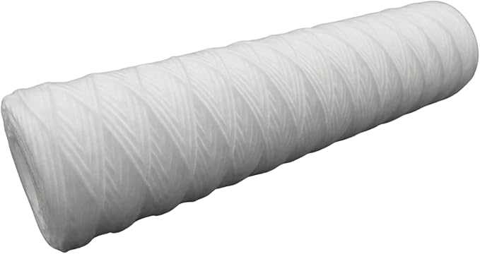 IPW Industries Inc. 50 Micron String Wound Water Filter for Universal Whole House Replacement Cartridge Sediment Filters for Well Water 10" x 2.5" - 6 Pack