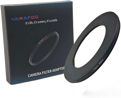 YAMAFOO 77mm to 49mm Step-Up Ring/Step Down Rings Filter Adapter for All Brands UV ND CPL Metal Ring Step-Up Rings Adapter Filter,Black (77-49)