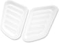 2Pcs ABS Car Air Flow Intake Hood Scoop Vent Bonnet Cover Universal DIY Decorate Car Accessories Compatible With BMW(White)