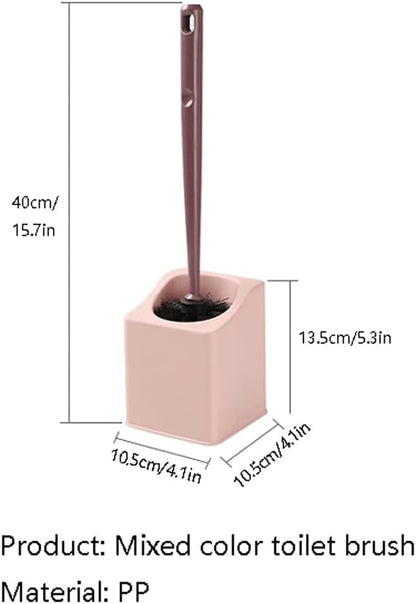 Toilet Scrubber Soft Hair Wall Mount Toilet Brush and Holder, Long Handle Toilet Bowl Brush Vented Quick Dry Toilet Cleaner Brush Practical