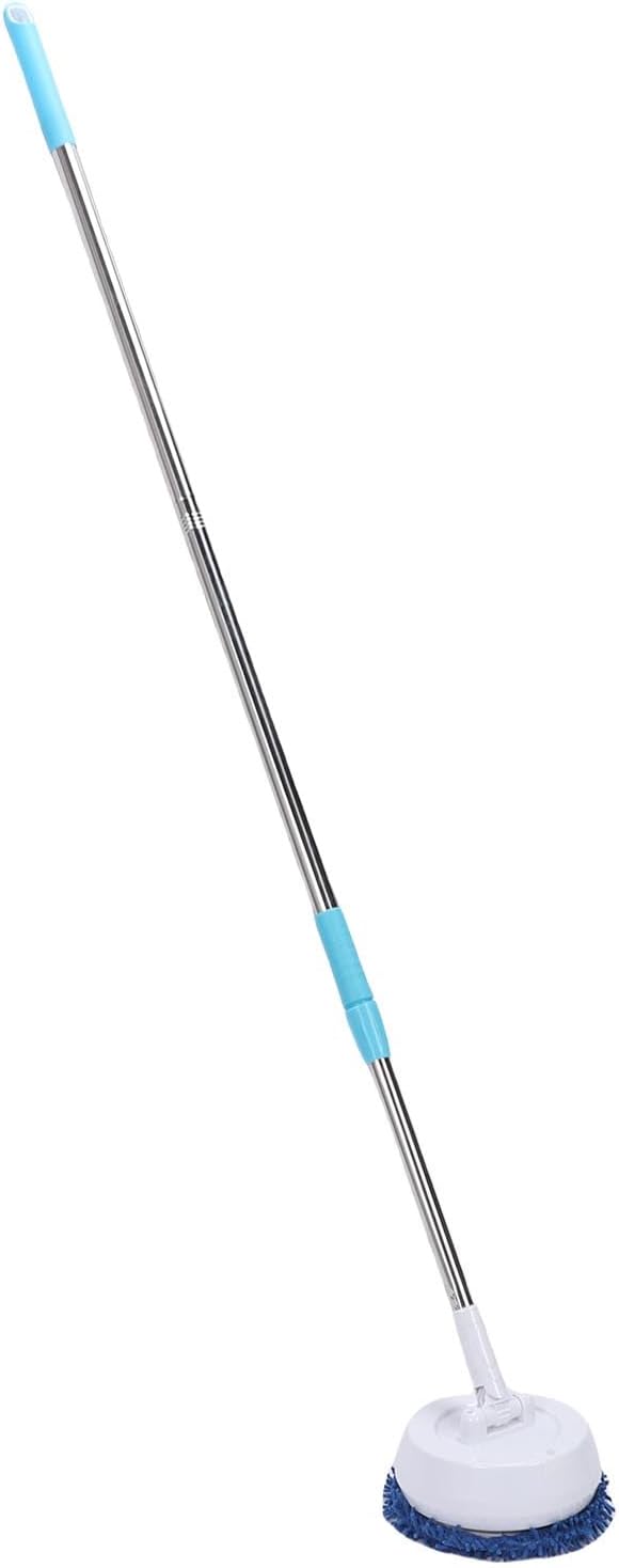 Hyuduo Electric Cleaning Brush, Rechargeable Cordless Rotating Scrubber with Telescopic Handle and Dry Wet Cloths, for Car Washing Floor Glass Tiles Ceiling
