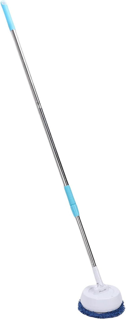 Hyuduo Electric Cleaning Brush, Rechargeable Cordless Rotating Scrubber with Telescopic Handle and Dry Wet Cloths, for Car Washing Floor Glass Tiles Ceiling