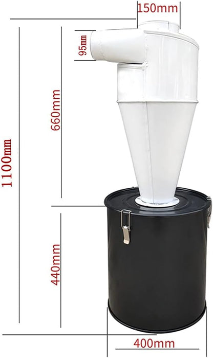 Cyclone Dust Separator Collector 50L Dust Collector Extractor Filter Woodworking for Vacuum,Vacuum Cleaner Collector with 3.94inch Outlet