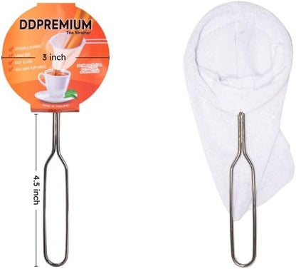Coffee Sock Strainer Traditional Thai Brewing Coffee Filter for Rich Coffee and Tea 3 inch