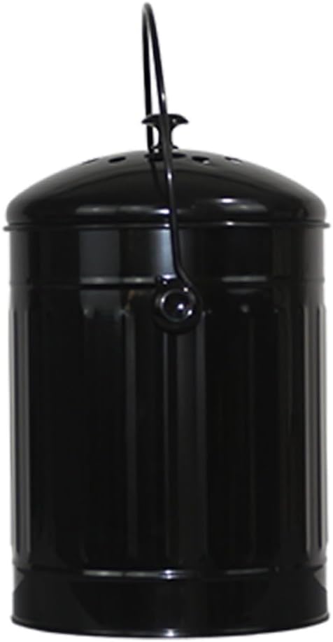 Markson Compost Bin with Airflow Lid and Charcoal Filter 1.5 Gallon Metal Black