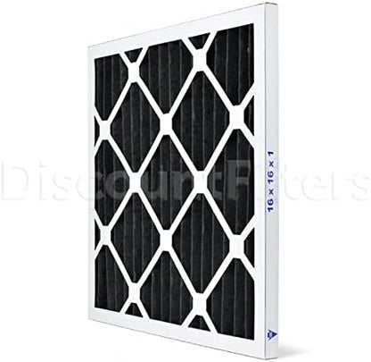 AIRx ODOR 16x16x1 MERV 7 Carbon Pleated Air Filter - Made in the USA - Box of 6