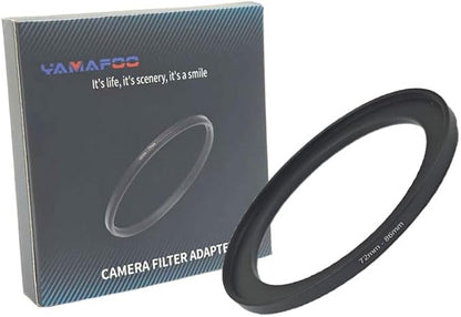 YAMAFOO 72mm to 86mm Step-Up Ring/Step Down Rings Filter Adapter for All Brands UV ND CPL Metal Ring Step-Up Rings Adapter Filter,Black (72-86)