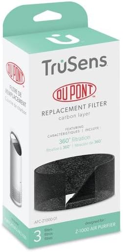 TruSens DuPont Replacement Carbon for Small Z-1000 Standard HEPA Filter | 3 Pack