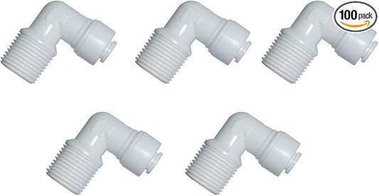 YZM Quick Connect fittings RO Water Filters (5, Elbow, 3/8" Male x 1/4" OD tube)