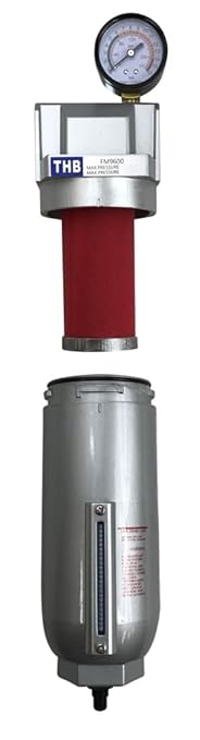 3/4" NPT Industrial Coalescing 0.01u Micron Filter Removes 99.98% of Oil, Moisture Vapor, Aerosols from Compressed Air Lines, 11oz Bowl, Auto Drain