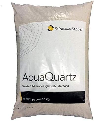 FairmountSantrol AquaQuartz-50 Pool Filter 20-Grade Silica Sand 50 Pounds, White